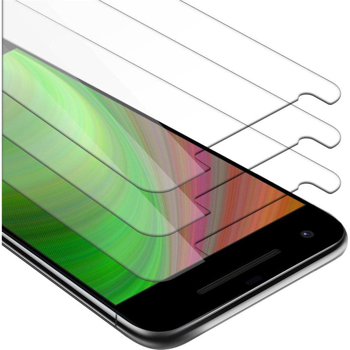 Cadorabo Displayschutzglas (3 Stück, Google Pixel 2), Smartphone Schutzfolie, Transparent