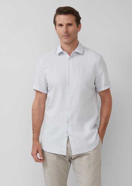 Immagine prodotto S.Oliver Hemd Tailored Fit: Strukturiertes Kurzarmhemd aus Leinemix (40)