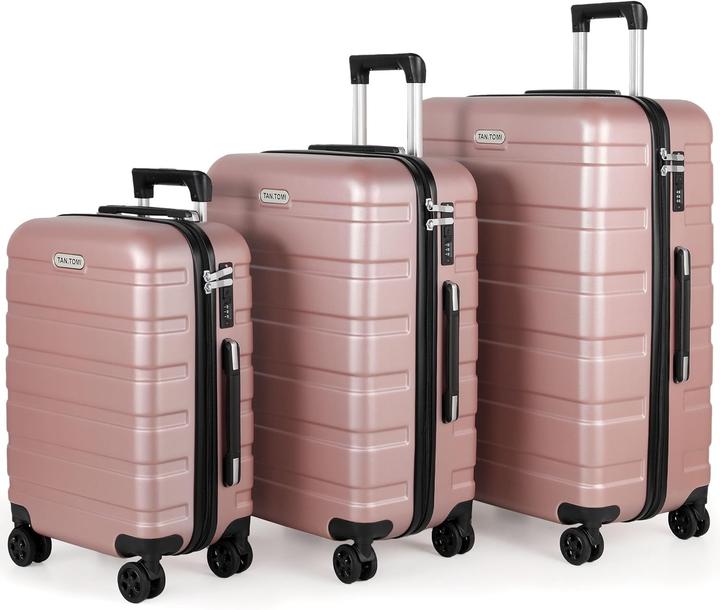Image du produit Tan.Tomi Ensemble de 3 valises rigides (95 l, Bagage à main (jusqu'à 50l), M (50 - 90l), L (90 - 115l))