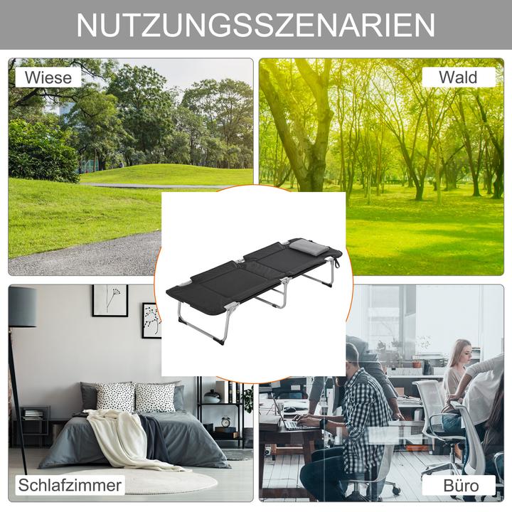 Actual product image Outsunny Camping bed with non-slip feet
