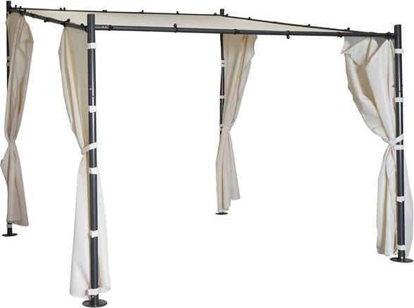 Produktbild Swisshandel24 4er-Set Seitenwand für Pergola, Ersatzseitenwand Pavillon, 3x3m Polyester creme (275 cm, 293 cm)