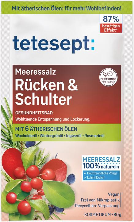 Actual product image Tetesept Bath Salts Back Shoulder Sachet (80 ml, Bath salts)
