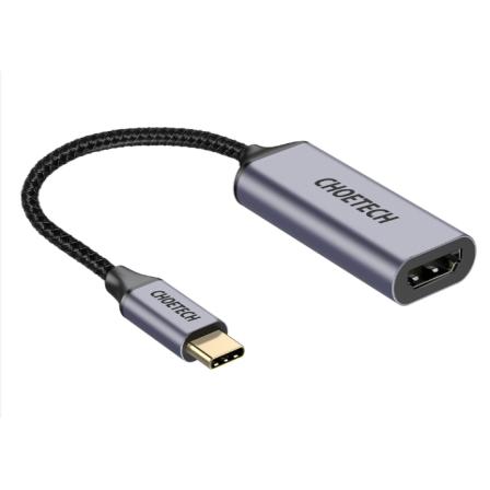 Choetech Unidirektionaler Kabeladapter HUB USB Typ C (männlich) auf HDMI (weiblich) 4K 60Hz Grau (HU (USB Typ-C, 20 cm),...