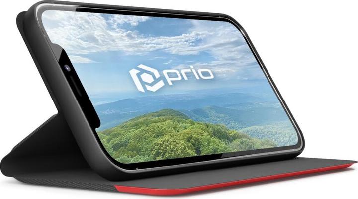 Actual product image prio Book Case Fashion for iPhone 11 Pro Max black-red (Apple iPhone 11 Pro Max)