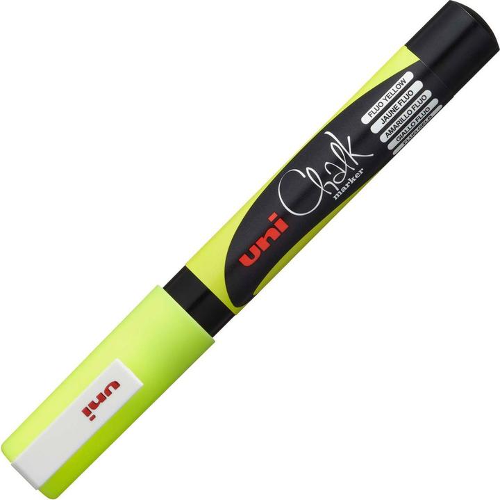 Image du produit Uni-ball Marqueur craie Chalk marker PWE3MS, jaune fluo (1x)
