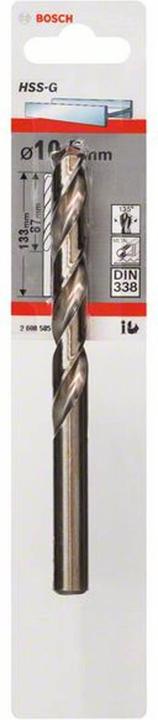 Produktbild Bosch Professional Zubehör Metallbohrer HSS-G, DIN 338, 10,5 x 87 x 133 mm, 1er-Pack (10.5 mm)