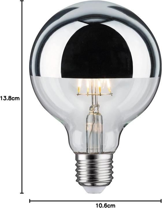 Actual product image Paulmann Globe with head mirror (E27, 600 lm, 1x)
