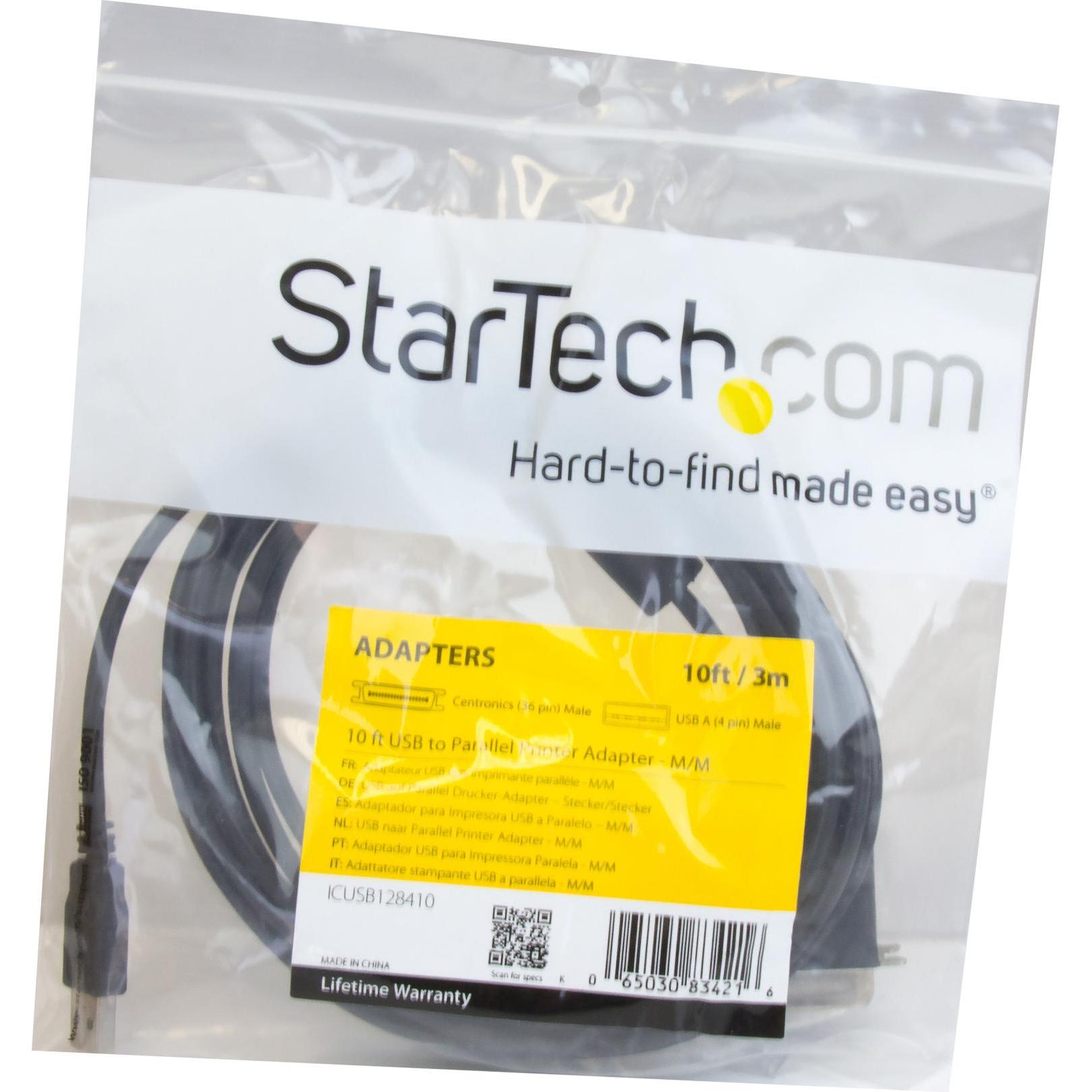 Thumbnail - StarTech USB To Parallel Printer Cable (3 m, Parallel (Drucker)), Schnittstellenkabel
