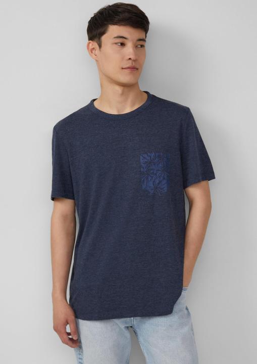 Produktbild S.Oliver T-Shirt Meliertes T-Shirt aus Baumwollmix mit Artwork (XL)