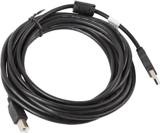 Produktbild Lanberg CA-USBA-11CC-0050-BK USB Kabel 5 m 2.0 USB B Schwarz (5 m, USB 2.0)