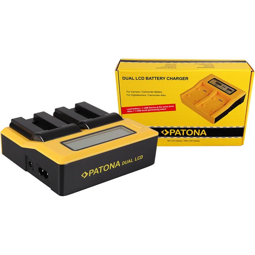 Patona Caricatore USB doppio LCD per Canon NB-9L Digital IXUS 1000 1000HS 1100HS 500 HS 510HS NB-9L (Caricabatterie per fotocamere), Alimentatore foto