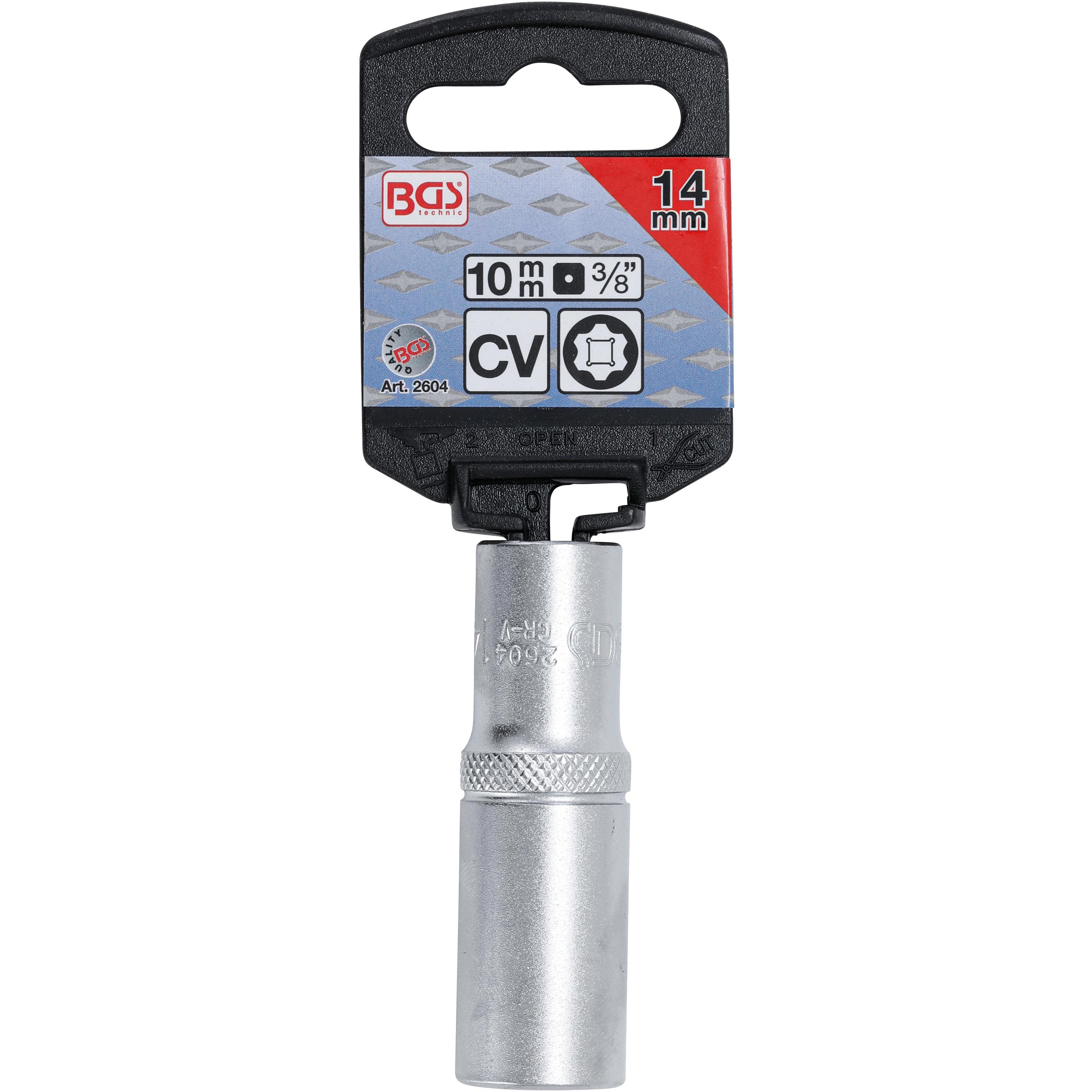 Thumbnail - BGS, Steckschlüssel + Stecknuss, Steckschlüssel-Einsatz Super Lock, tief Antrieb Innenvierkant 10 mm (3/8") SW 14 mm (14...