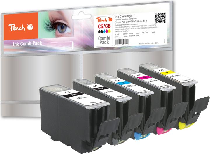 Immagine prodotto Peach Cli-8, Pg-5 (M, C, Y, PBK, FC)