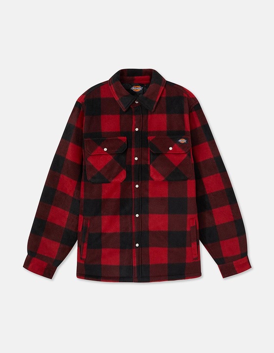Camicia termica Portland rosso/nera, taglia M (M)