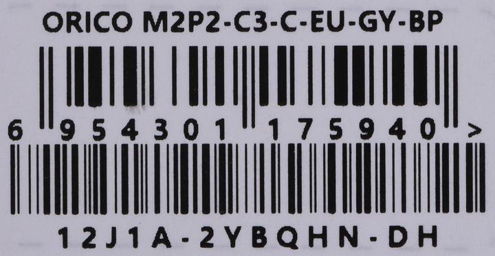 Image du produit Orico M.2 PCIe MVMe dokas - USB-C 3.2 Gen 2 (M2P2-C3-C-EU-GY-BP)
