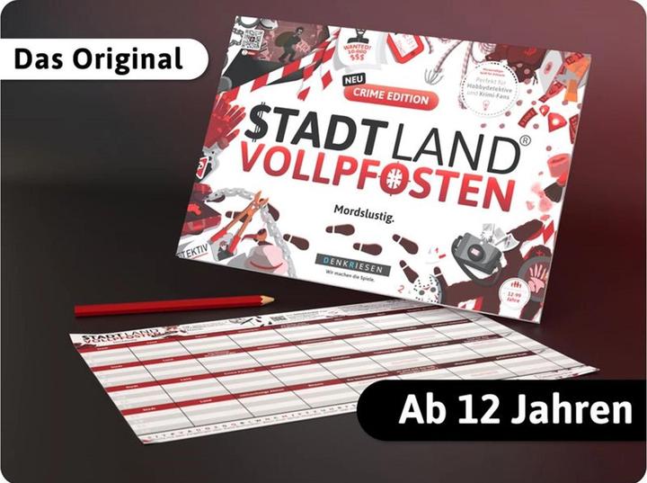 Produktbild Denkriesen Stadt Land Vollpfosten - A4 Block Crime Edition (d) (Deutsch)