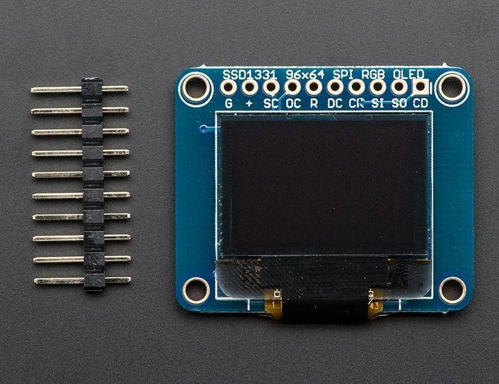 Actual product image Adafruit OLED Breakout Board 16-bit Color 0.96" microSD (Various)