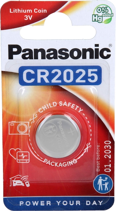 Actual product image Panasonic Lithium Power CR2025 (1 pcs., CR2025, 165 mAh)