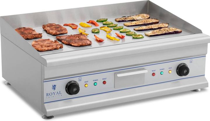 Produktbild Royal Catering Elektro Grillplatte Griddleplatte Griddle Bräter Grill 75 cm Glatt 2 x 3200 W