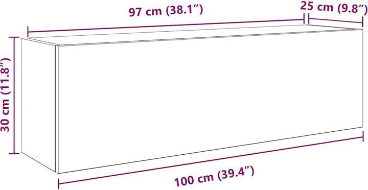 Immagine prodotto VidaXL Pensile da bagno (100 x 25 x 30 cm)