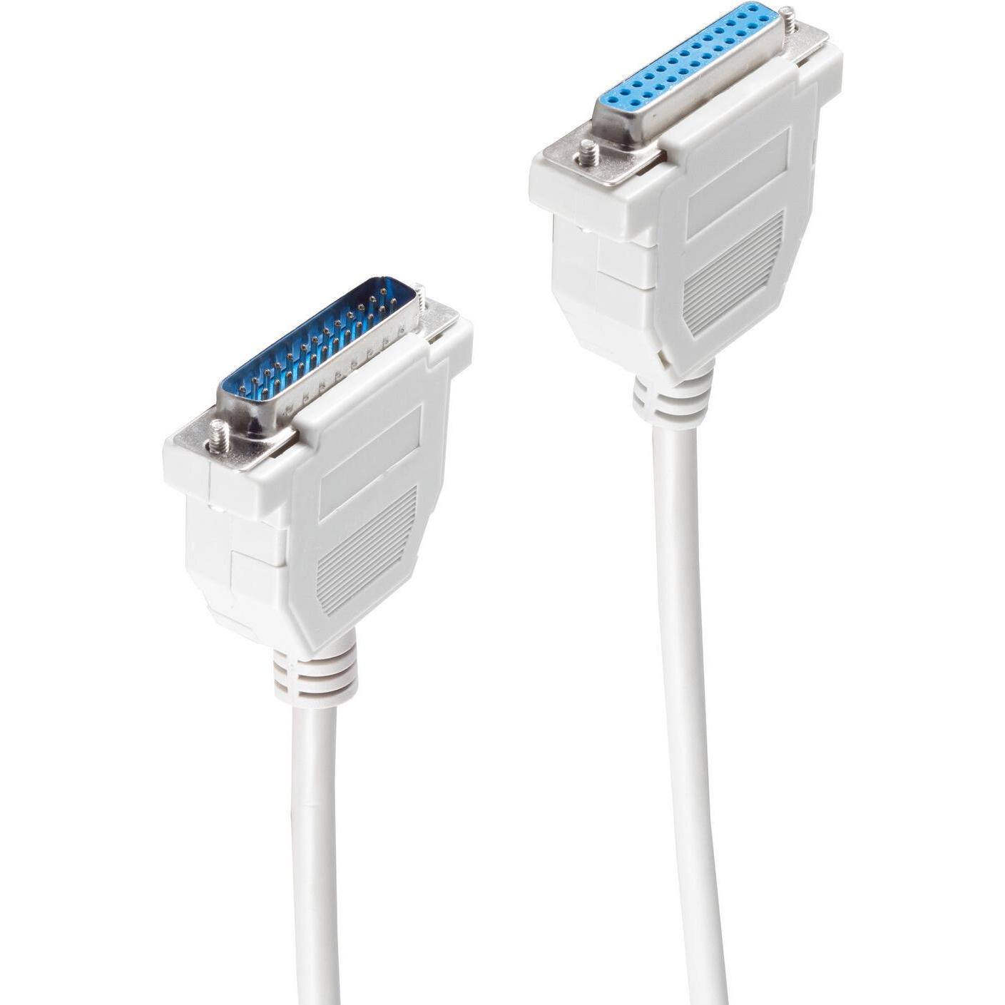 Shiverpeaks -BASIC-S--SUB-D Verlängerung, 25-pol. Sub D-Stecker auf 25-pol. Sub D-Kupplung, mit Schnapphauben (7 m), Sch...