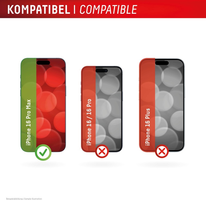 Actual product image Displex Premium Glass, Full Cover Anti-Reflex Panzerglas (1 Piece, Apple iPhone 16 Pro Max)