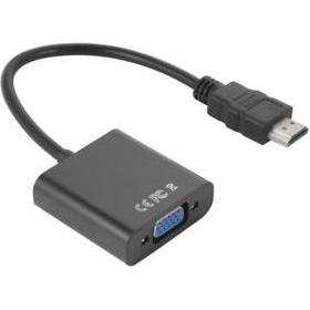 Nuova Videosuono nuovaVideosuono COV H-V cavo e adattatore video HDMI tipo A (Standard) VGA (D-Sub) + 3.5mm Nero (VGA, HDMI), Adattatore dati + video,