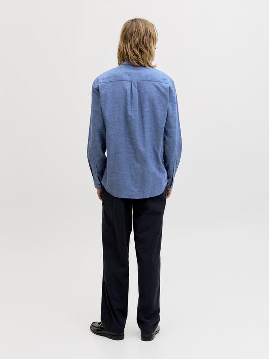 Actual product image Jack & Jones Jjesummer Linen Blend Band Shirt L/S Sn (S)