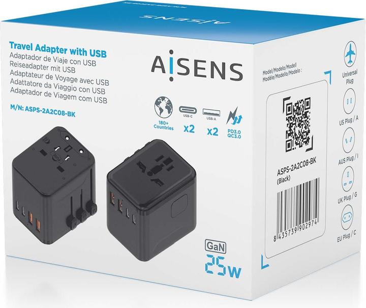 Immagine prodotto Aisens ASPS-2A2C08-BK