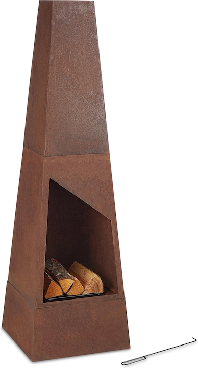 Actual product image Relaxdays Fireplace garden