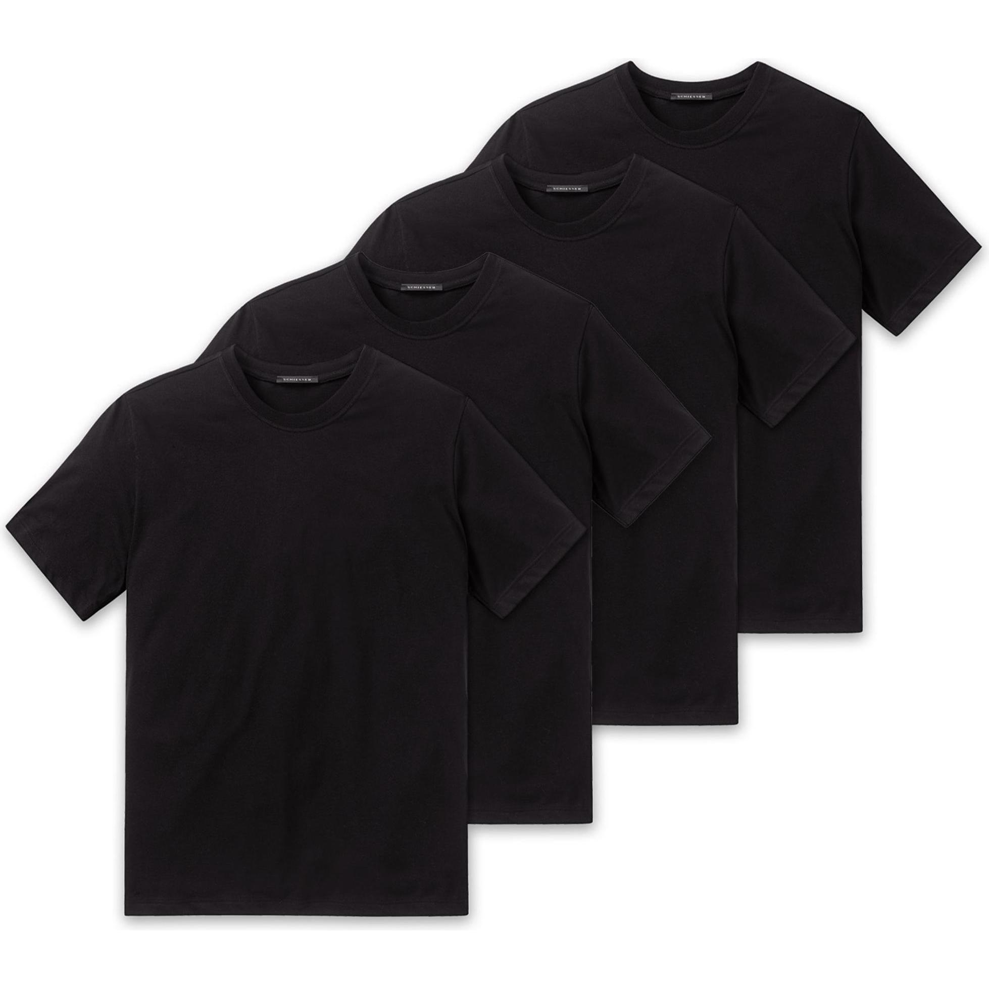 Schiesser, Herren, Shirt, T-Shirt Casual Bequem sitzend, Schwarz, (XXL)