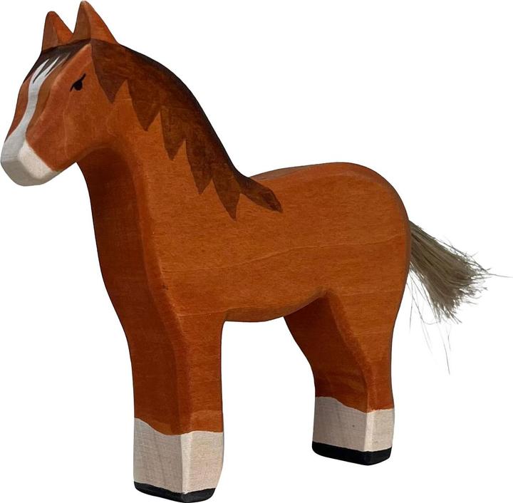 Actual product image Natura Punto Wooden animal horse, handmade, 14 x 14 x 3 cm