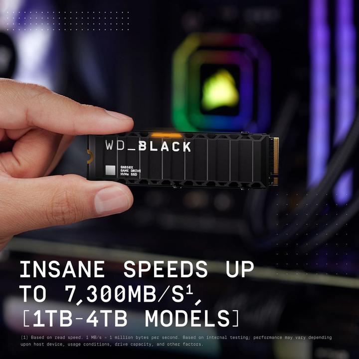 Produktbild WD Black SN850X mit Heatsink powered by SANDISK (4000 GB, M.2 2280)