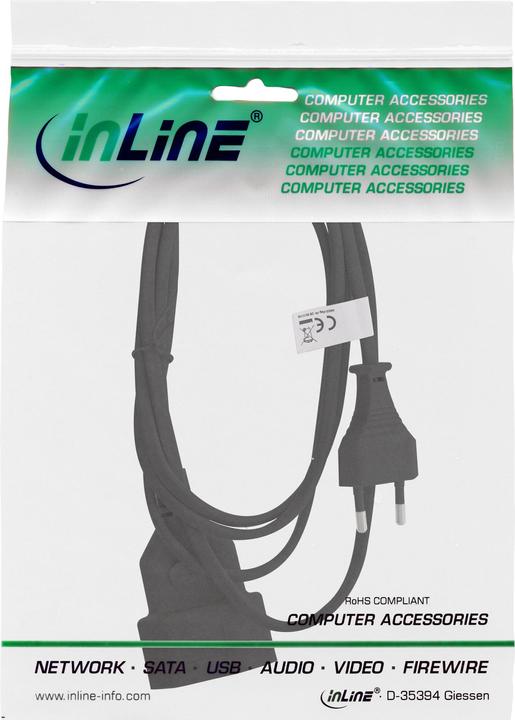 Produktbild InLine Euro-Verlängerung (0.20 m, CEE 7/16)
