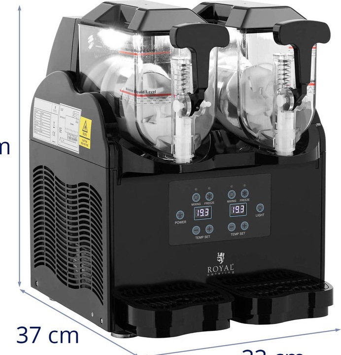 Actual product image Royal Catering Slush Machine - 2 X 2 l - digital control panel - (EU plug)