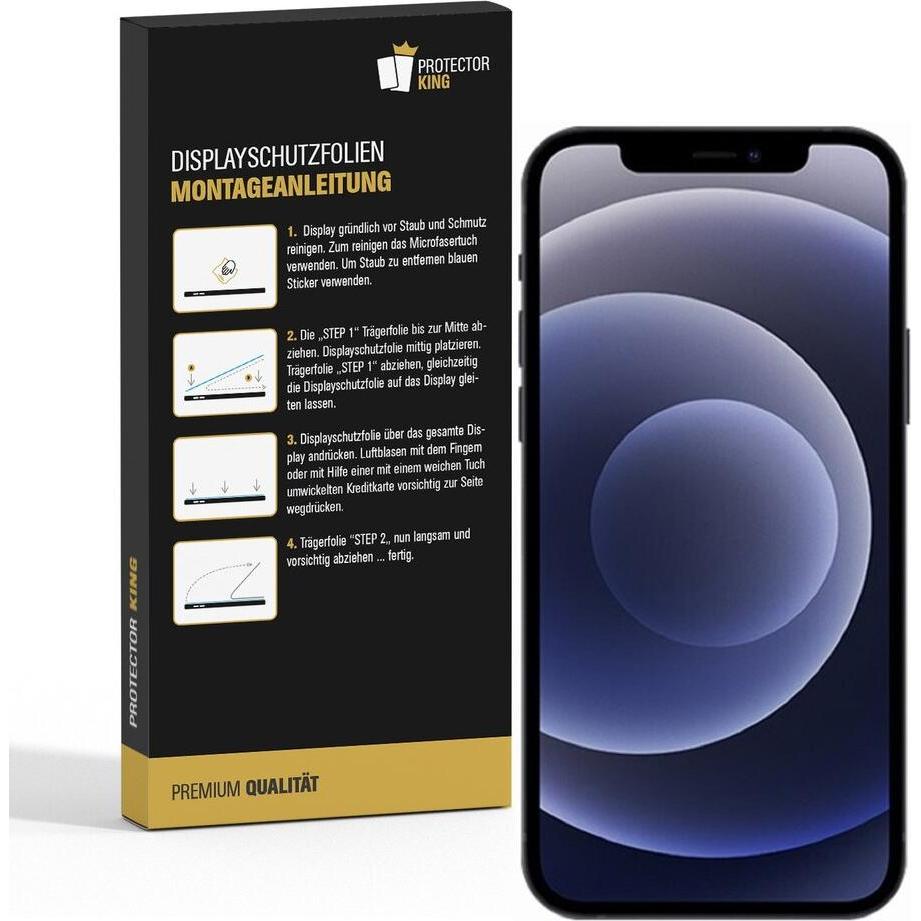 Thumbnail - Protectorking 4x Premium Displayschutzfolie 3D KLAR (4 Stück, Apple iPhone 12), Smartphone Schutzfolie