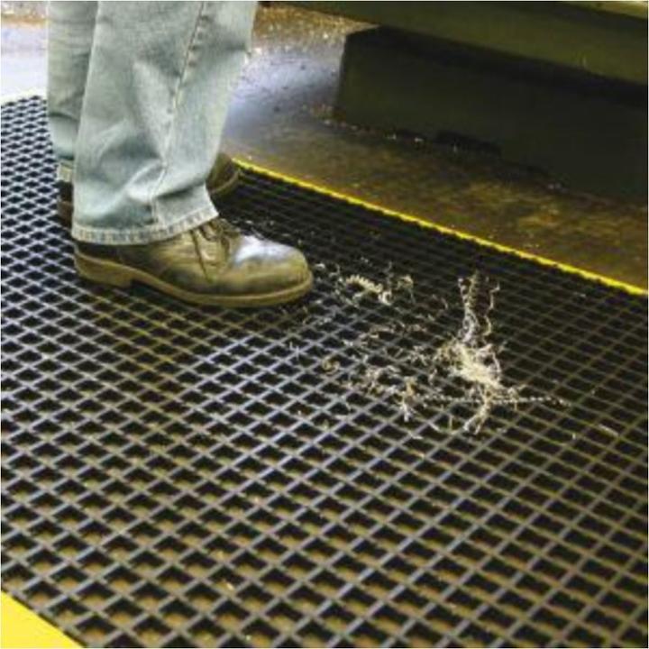 Image du produit kaiserkraft Tapis anti-fatigue, noir, armure simple (150 x 100 cm)