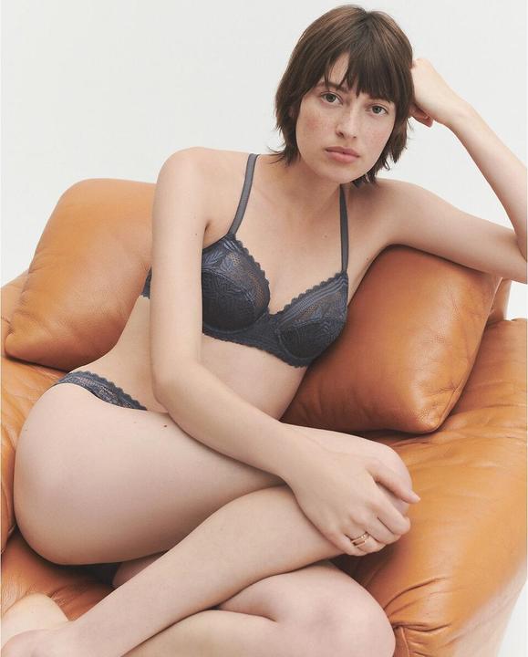 Actual product image La Redoute Collections Microfibre briefs with lace details (42, Single pack)