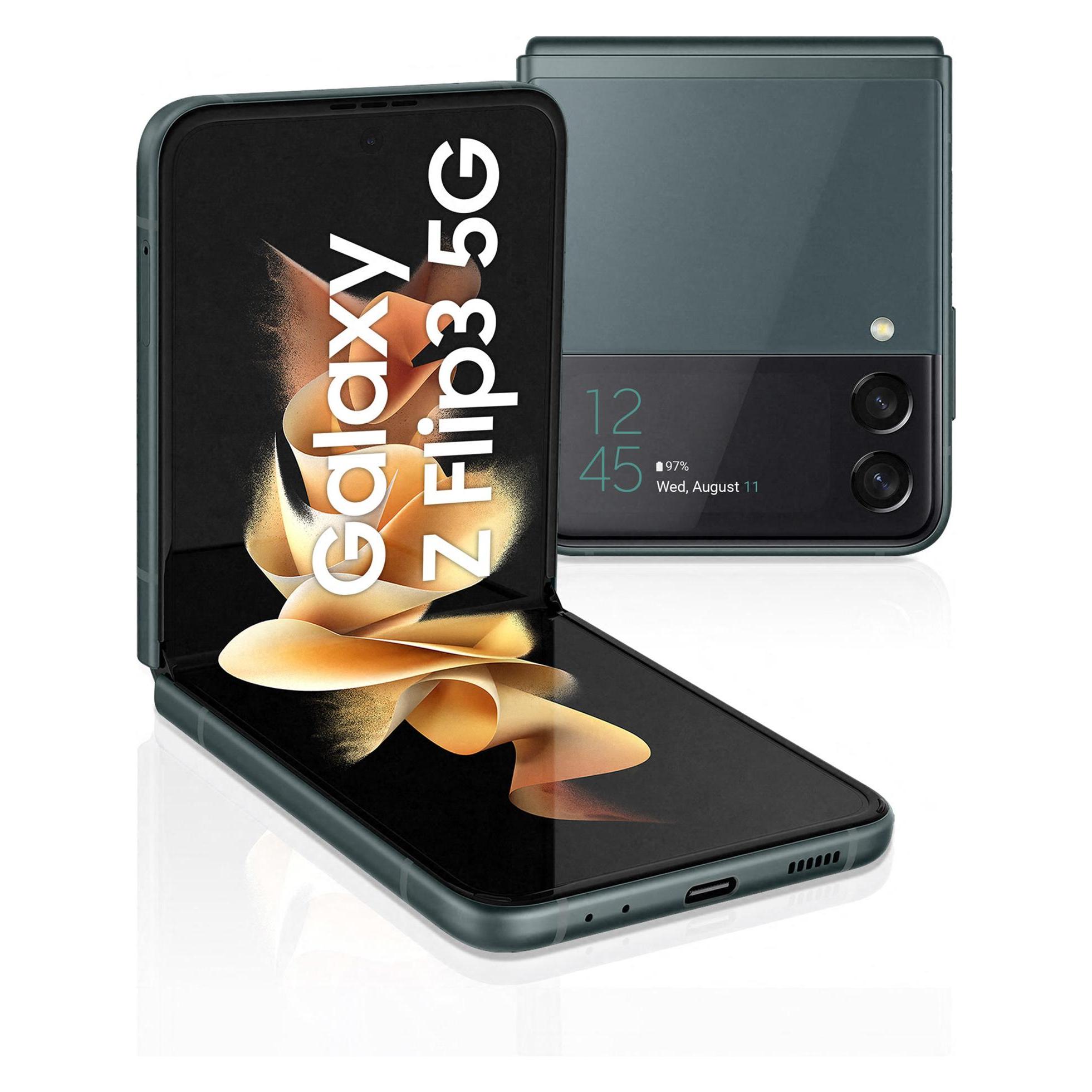 Samsung Galaxy Z Flip3 5G EU (100.50 GB, Green, 6.70", SIM + eSIM, 5G), Smartphone, Grün