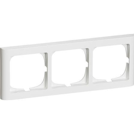 LK, Cornice, FUGA ramme Softline 633 modul vandrettil 2 modul indsats, hvid