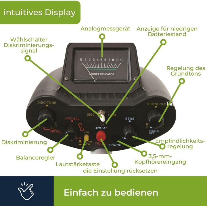 Image du produit Velleman Détecteur de Métaux - Advanced - Sensibilité 20 cm