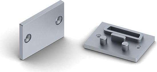 Actual product image LEDsON Aluminium End Cap For Pmma Diffuser For LED Profiles Of The 'Alu-Epoxy' Series - Without Cable Hole