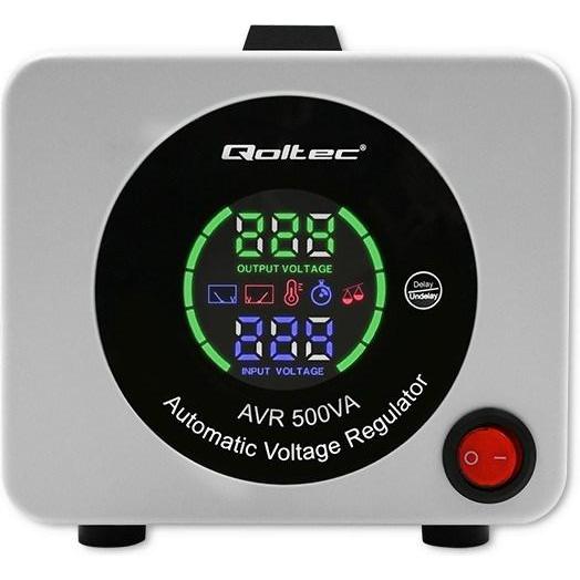 Qoltec 50722 Automatic Voltage Stabilize (1 Stk.), Batterien + Akkus
