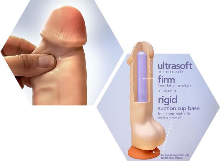 Produktbild Blush Novelties Dr. Skin Plus - 5 Inch Realistic Posable Dildo - Suction Cup Base for Hands Free Pla