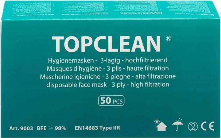 Actual product image Topclean Face mask (Type II, 50 x)