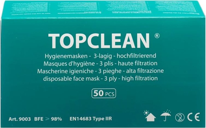 Image du produit Topclean Masque buccal (Type II, 50 x)