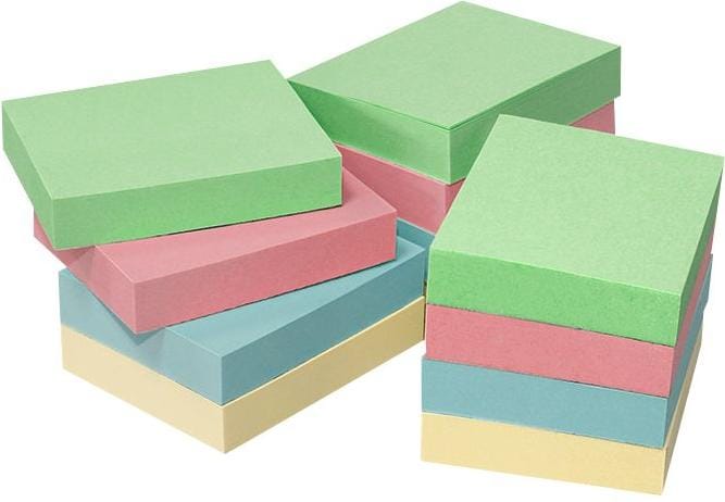 Image du produit Papillons adhésifs recyclés Standard 5653-88BOX couleurs assorties 12 blocs (40 x 50 mm)