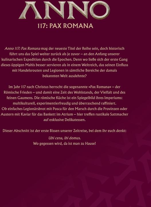 Actual product image Panini Das offizielle Anno Kochbuch (German, Dimitrie Harder, Tom Grimm, 2025)