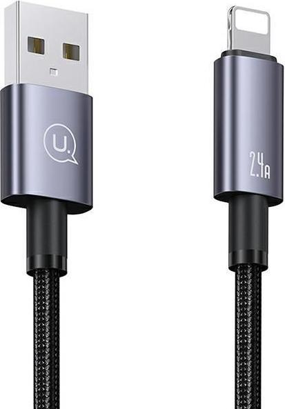 Actual product image Usams Cable USB na Lightning 2,4A 2m Fast Charging stalowy/tarnish SJ669USB01 (US-SJ669) (2 m)