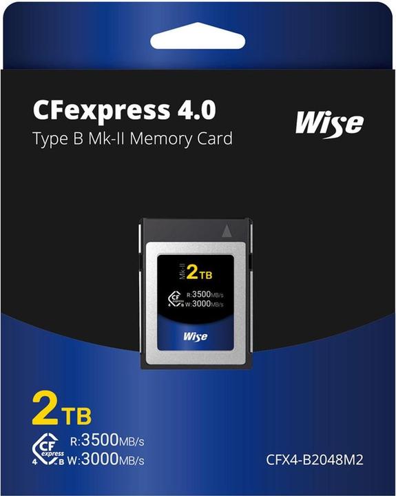 Actual product image Wise CFexpress 4.0 Type B Mk-II 2TB WI-CFX4-B2048M2 (2000 GB, CFexpress type B)